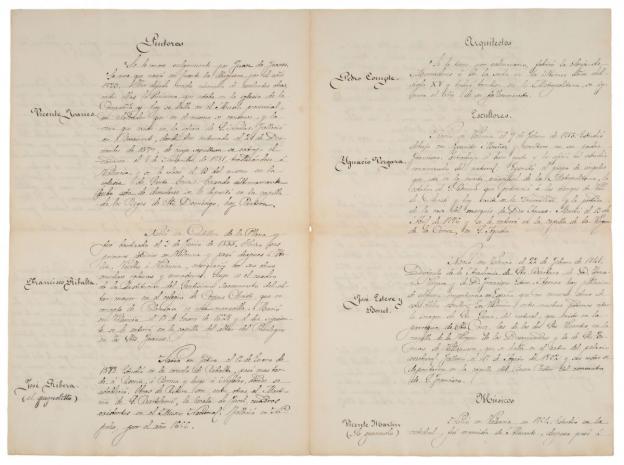 Dictamen acerca de los personajes que deben formar parte del panteón de varones ilustres valencianos. Valencia. 1869. ES.462508.ADPV/ Diputación. E.8.2. Caja6, exp 5