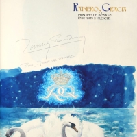 Firma de los príncipes de Mónaco en el libro de honor de la Diputación de Valencia. Dibujo de Segrelles. 
