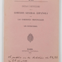Circular i instruccions de la Comissió General Espanyola per a les comissions provincials i expositors. ES.462508. ADPV. Diputació. E.7.1, caixa 4, exp.39