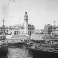 AUTOR DESCONOCIDO. Vista general del puerto y la Estación Marítima de Valencia. 1916. ES.462508.ADPV/Colección Cháfer, imagen nº 02289