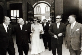 Los príncipes de Mónaco en su visita a Valencia en 1956